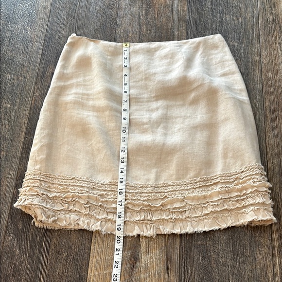 HP🎉 Tommy Bahama Linen Two Palms Ruffled Skirt 4 - Picture 6 of 6